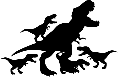 (244-01-3Q) T-Rex Dinosaur Family