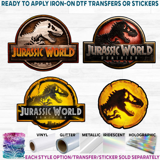 (s244) Dinosaur Full Color Illustrated Designs 5 Style Options