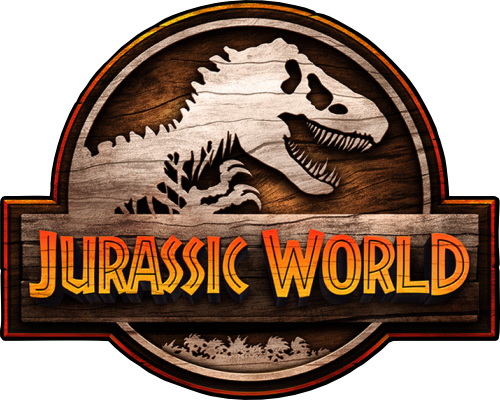 (s244-L2) Jurassic World Wood Logo