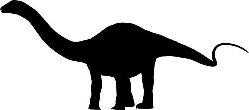 (s244-1-2A) Dinosaur Dino Silhouette