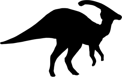 (244-01-1B) Dinosaur Dino Silhouette
