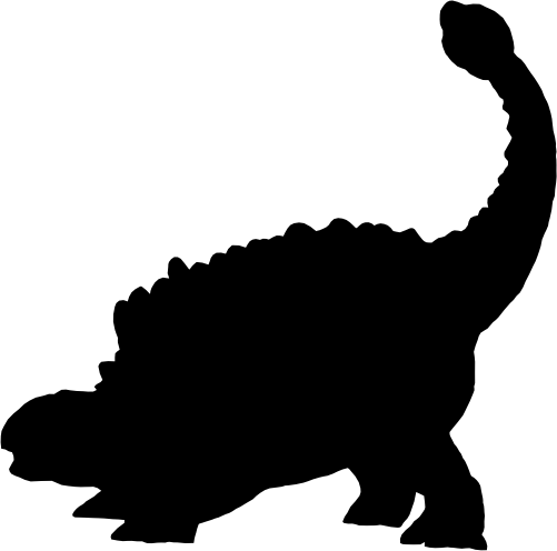 (s244-1-2D) Dinosaur Dino Silhouette