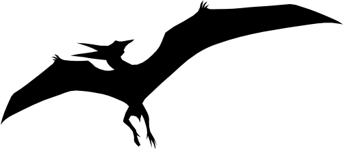 (s244-1-2E) Dinosaur Dino Silhouette