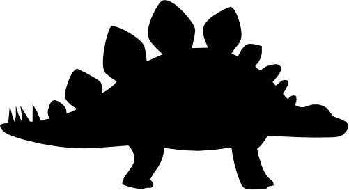 (s244-1-3E) Dinosaur Dino Silhouette
