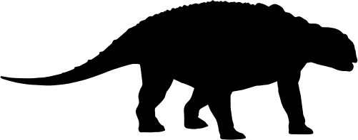 (s244-1-2G) Dinosaur Dino Silhouette