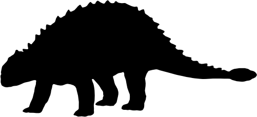 (s244-1-1H) Dinosaur Dino Silhouette