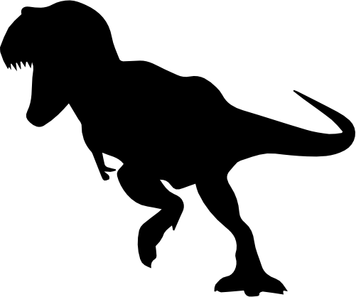 (s244-1-2H) Dinosaur Dino Silhouette