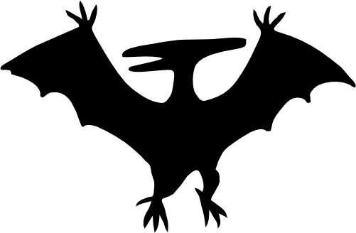 (s244-1-3H) Dinosaur Dino Silhouette