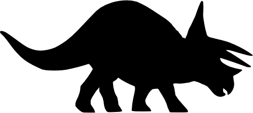 (s244-1-1I) Dinosaur Dino Silhouette