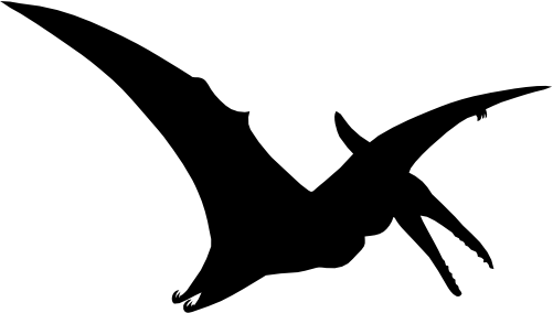 (s244-1-3I) Dinosaur Dino Silhouette