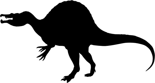 (s244-1-1J) Dinosaur Dino Silhouette