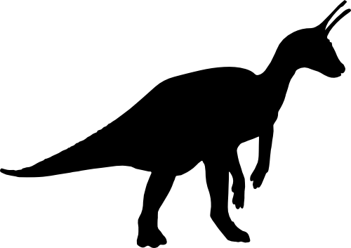 (s244-1-1M) Dinosaur Dino Silhouette