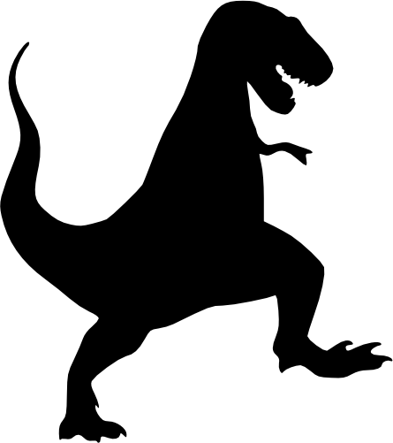(s244-1-2M) Dinosaur Dino Silhouette