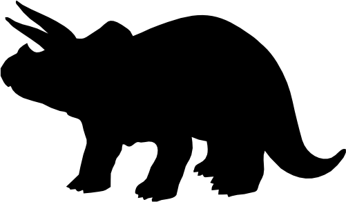 (s244-1-2N) Dinosaur Dino Silhouette