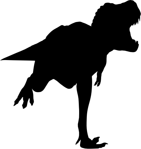 (244-01-1P) Dinosaur Dino Silhouette