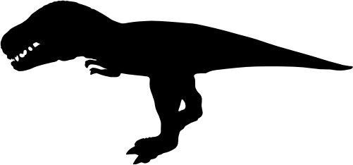 (s244-1-1Q) Dinosaur Dino Silhouette