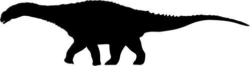 (s244-1-1T) Dinosaur Dino Silhouette