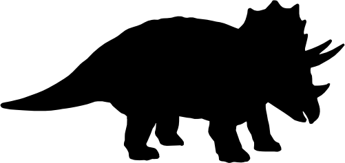 (s244-1-2T) Dinosaur Dino Silhouette