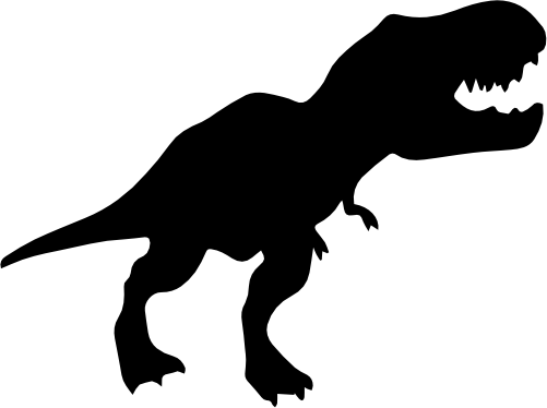 (s244-1-1V) Dinosaur Dino Silhouette