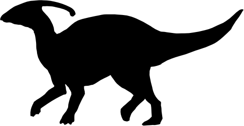 (244-01-2V) Dinosaur Dino Silhouette