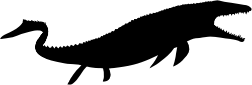 (s244-1-1X) Dinosaur Dino Silhouette