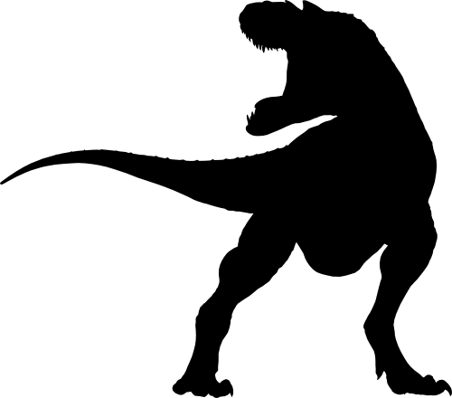 (s244-1-1Y) Dinosaur Dino Silhouette