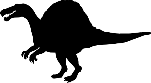 (s244-1-2Z) Dinosaur Dino Silhouette