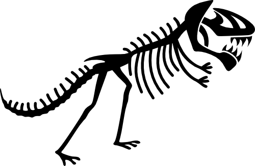 (s244-2A) Dinosaur Dino Fossil Skeleton