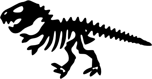(s244-2B) Dinosaur Dino Fossil Skeleton