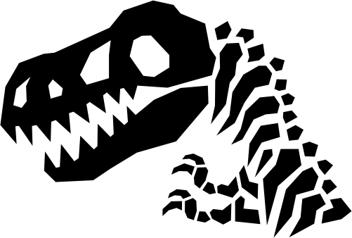 (s244-2C) Dinosaur Dino Fossil Skeleton