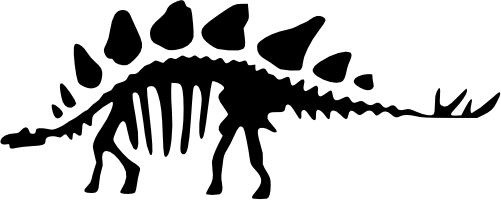 (s244-2D) Dinosaur Dino Fossil Skeleton