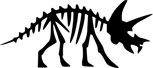 (s244-2E) Dinosaur Dino Fossil Skeleton