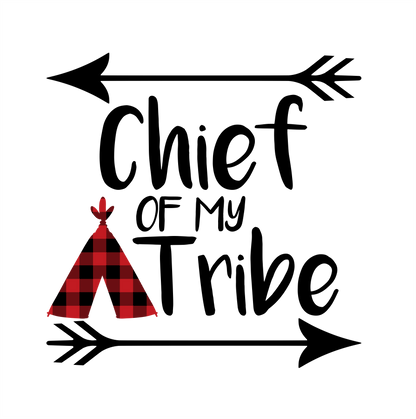 (s247) Love my Tribe, Chief of my Tribe Buffalo Plaid Teepee