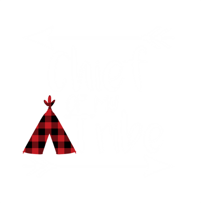 (s247) Love my Tribe, Chief of my Tribe Buffalo Plaid Teepee