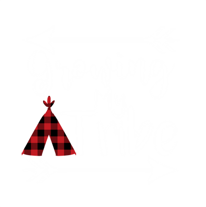 (s247) Love my Tribe, Chief of my Tribe Buffalo Plaid Teepee