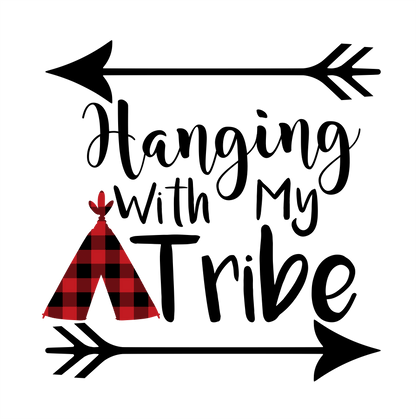 (s247) Love my Tribe, Chief of my Tribe Buffalo Plaid Teepee