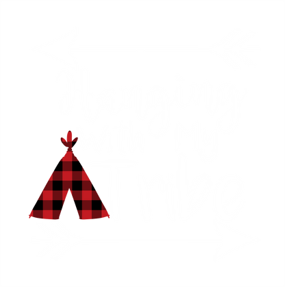 (s247) Love my Tribe, Chief of my Tribe Buffalo Plaid Teepee