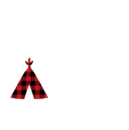 (s247) Love my Tribe, Chief of my Tribe Buffalo Plaid Teepee