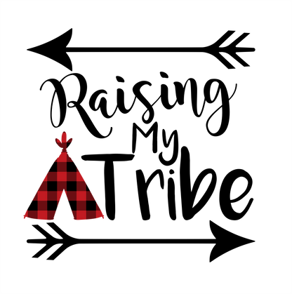 (s247) Love my Tribe, Chief of my Tribe Buffalo Plaid Teepee