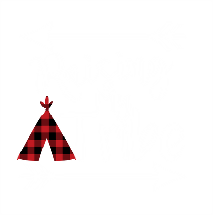 (s247) Love my Tribe, Chief of my Tribe Buffalo Plaid Teepee