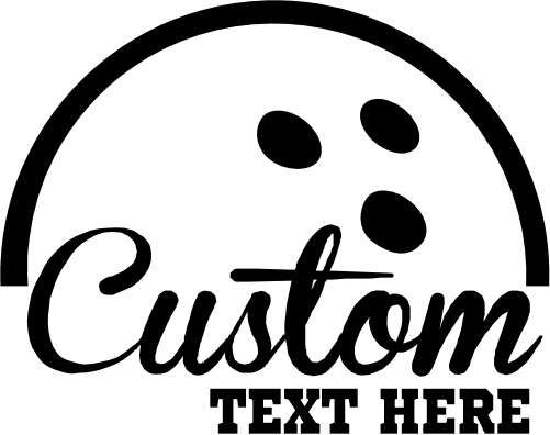 (248-04-1B) Bowling Custom Text Iron-On Transfer