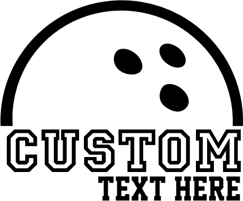 (248-04-1C) Bowling Custom Text Iron-On Transfer