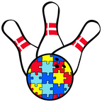 (s248-1-Q) Autism Puzzle Bowling Ball Pin Pins