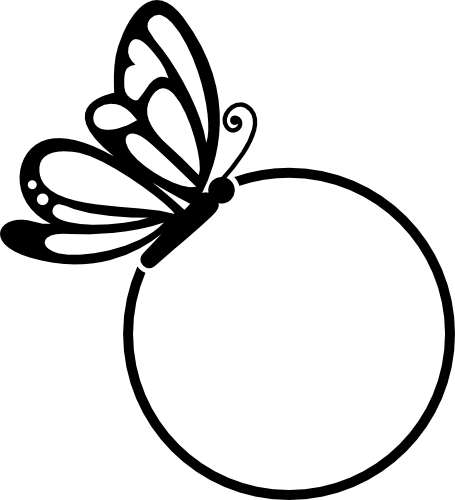 (024-02-A) Butterfly Frame Iron-On Transfer