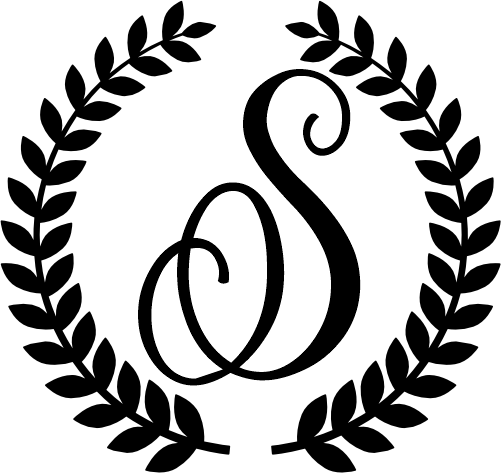 (250-03-S) Laurel Wreath Monogram Script Letter