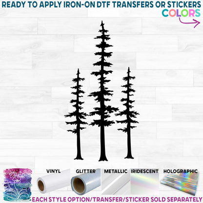 (s251-C) Pine Tree Trees Silhouette