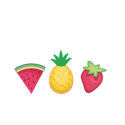 (s253-5A) Strawberry Watermelon Pineapple Family of the Sweet One Custom Text