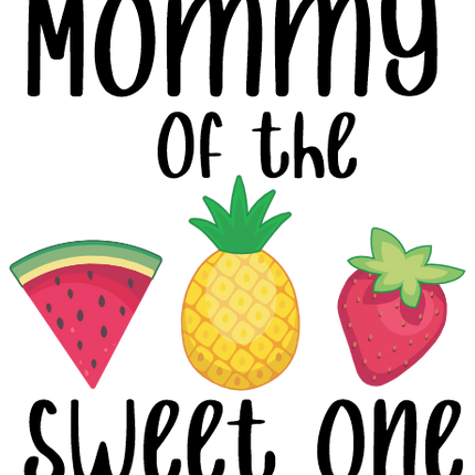 (s253-5A) Strawberry Watermelon Pineapple Family of the Sweet One Custom Text