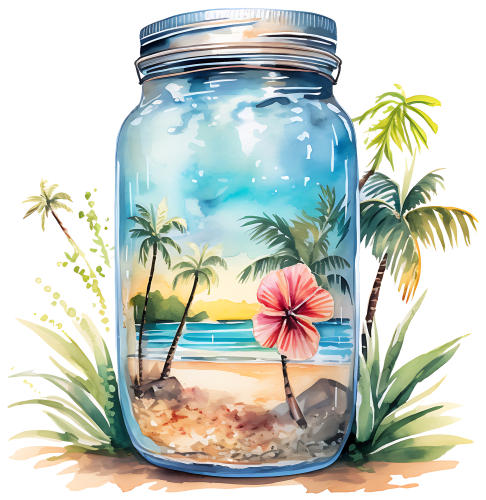 (254-01) Landscape Mason Jar
