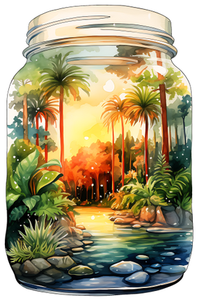 (254-01) Landscape Mason Jar